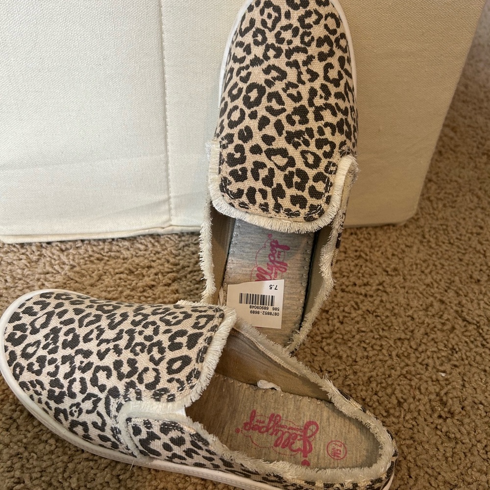 Jellypop Leopard Print Slip-On Shoes